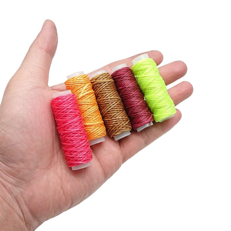 Goiio 24 Colors Waxed Thread, Leather Sewing,Hand Stitching Thread for Hand Sewing Leather and Bookbinding, 13Yards Per Color - Image 3